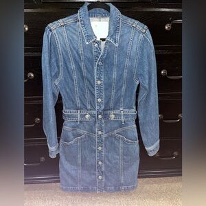 MOTHER denim batwing cinch waist denim dress